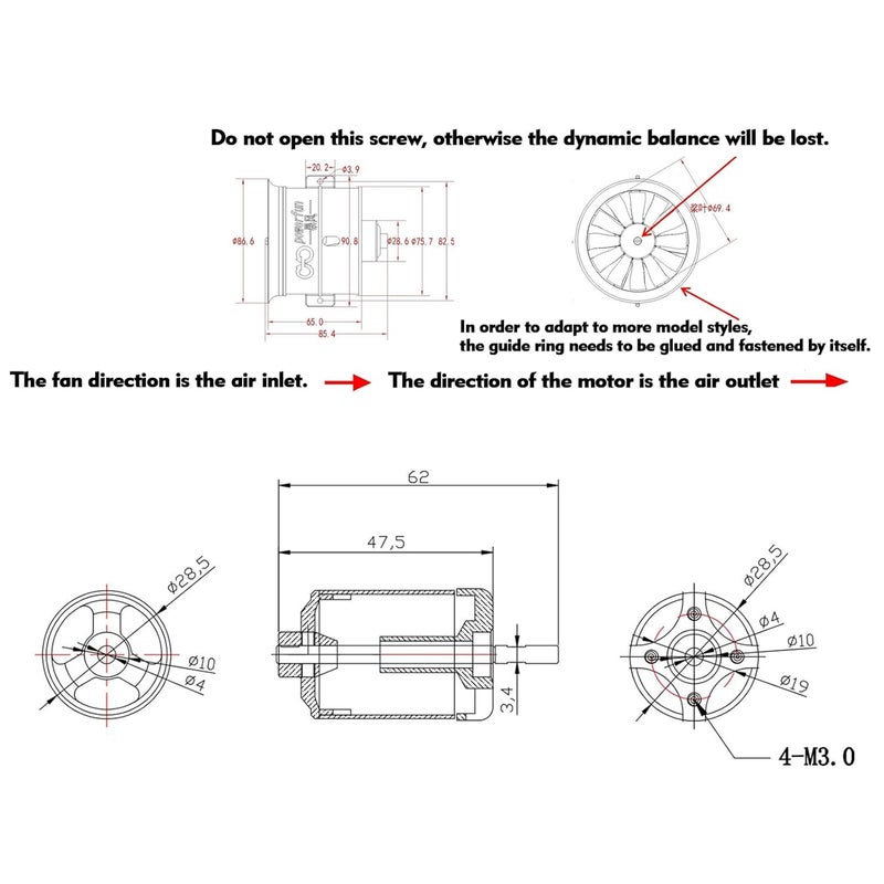ApisQueen 70MM EDF 6S 2300KV 2240G Thrust Belt 12 Blades Electric Ducted Fan for Aircraft Model Aircraft Jet Enging - Image 5